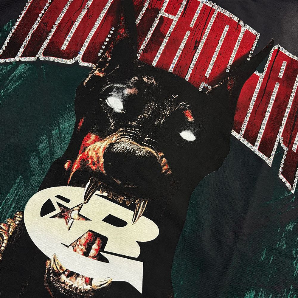 Rough Play Dog cover art T-shirt Grey