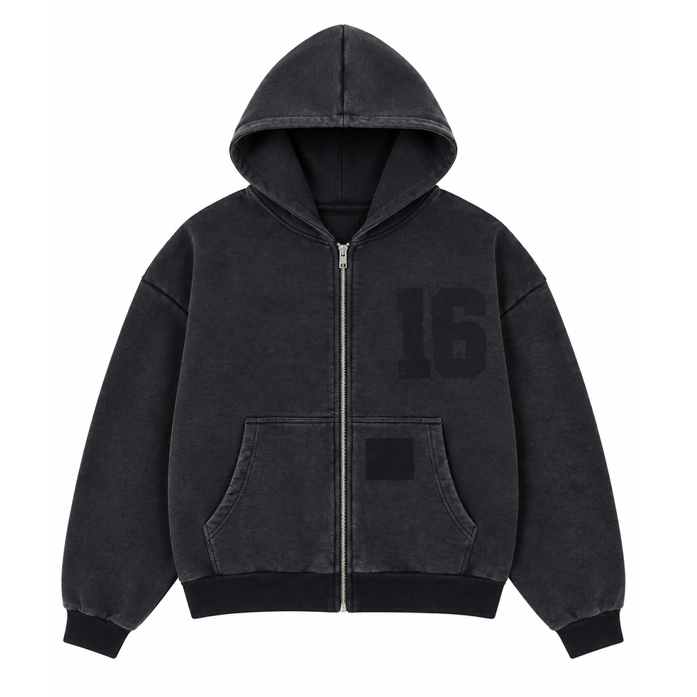 MNML Vintage Back Yoke Zip Up Hoodie